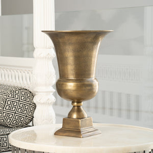 Natural Antique Finish Gold Flower Vase