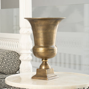 Natural Antique Finish Gold Flower Vase - ironyhome