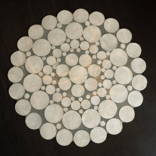 Natural Dotted Capiz Placemat - Set of 4 - ironyhome