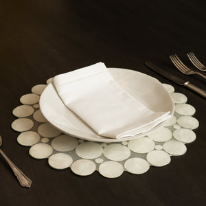 Natural Dotted Capiz Placemat - Set of 4