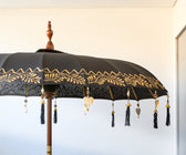 Noir d'Or Luxe Parasol with Gold Detailing - ironyhome