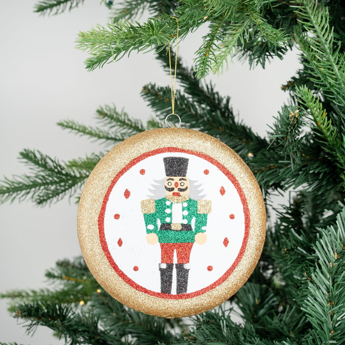 Nutcracker Ornament White & Gold