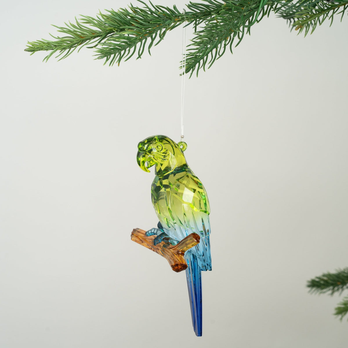 Ombre Crystal Macaw Ornament - Set of 4