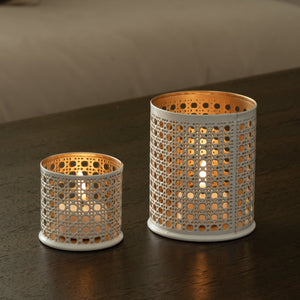 Opulence White Candle Holder