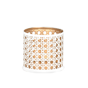 Opulence White Candle Holder