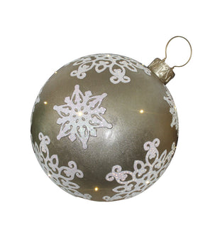 Pearl Ornament Festive Packaging with LED lights - Champagne & White - ironyhome