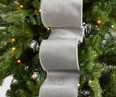 Pearl Trim & Silver Velvet Christmas Ribbon - ironyhome