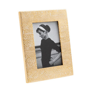 Pebble Lacquer Picture Frame in Gold. 7 x 22 cm