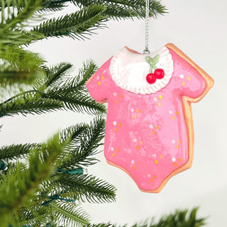Pink Baby Sleepsuit Ornament - Set of 6 - ironyhome
