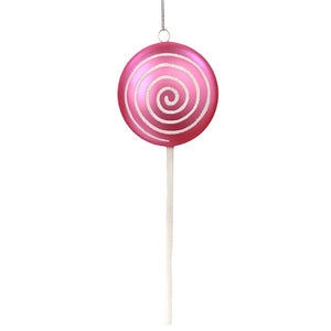 Pink Glitter & Matte Lollipop Ornament