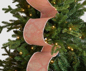 Pink Glitter Print Christmas Ribbon - ironyhome