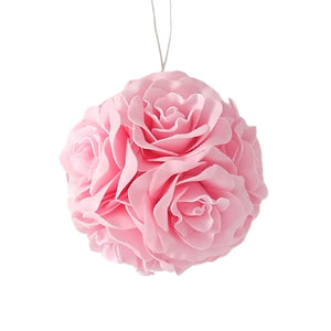 Pink Rose Flower Ornament - Set of 4 - ironyhome