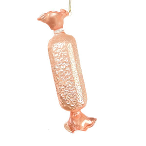 Pink Toffee Ornament with Sugar Beads