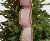 Pink Velvet & Gold Pearl Christmas Ribbon - ironyhome