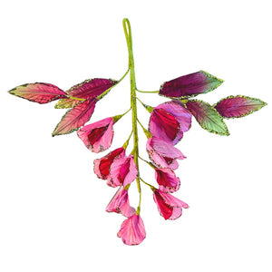 Pink Wisteria Ornament / Pick - Set of 6 - ironyhome