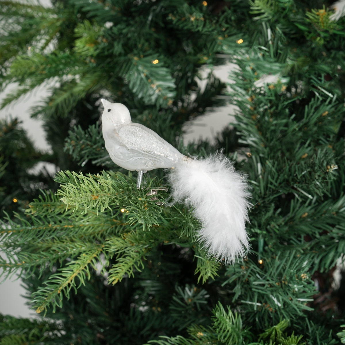 Silver Bird Clip On Ornament