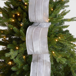 Pure White Silk Tree Ribbon - ironyhome