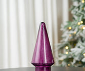 Purple Glass Christmas Tree Tabletop - ironyhome