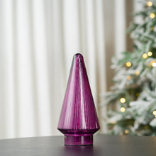 Purple Glass Christmas Tree Tabletop - ironyhome