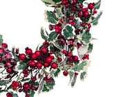 Red Berry and Holly Leaf Wreath - ironyhome