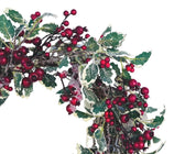 Red Berry and Holly Leaf Wreath - ironyhome