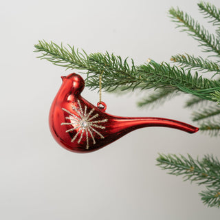 Red Bird Ornament - Set of 6 - ironyhome