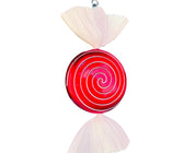 Red Candy Ornament with White Glitter - ironyhome