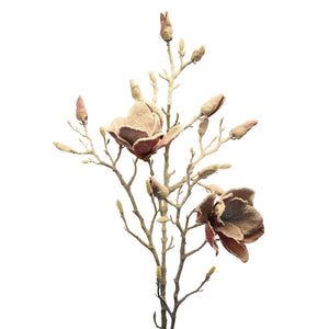 Red Faux Magnolia Stem - Set of 4 - ironyhome