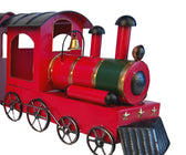 Red Festive Train Display with 3 Wagons - ironyhome
