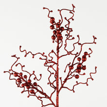 Red Glitter Berry Tree Pick - Set of 6 - ironyhome