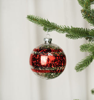 Red Glossy Metallic Ball Ornament - ironyhome