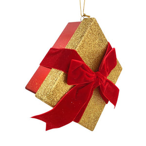 Red & Gold Candy Box Ornament - Set of 6 - ironyhome