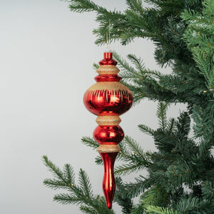 Red & Gold Festive Finial Ornament