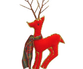 Red Highland Deer Ornament - Set of 4 - ironyhome