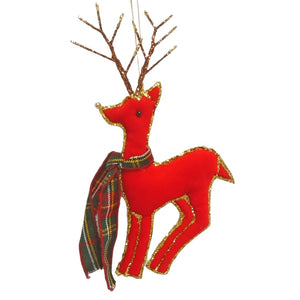 Red Highland Deer Ornament