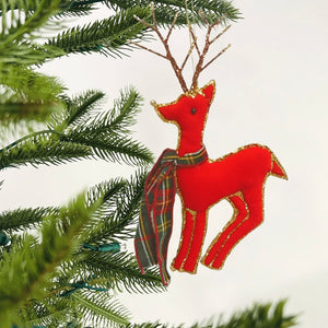 Red Highland Deer Ornament