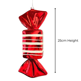 Red Metallic Candy with White and Silver Glitter - Set of 4 - ironyhome