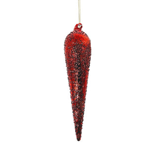 Red Radish Ornament with Sugar Beads - Set of 6 - ironyhome