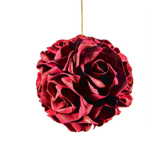 Red Rose Flower Bauble - Set of 4 - ironyhome