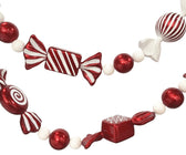 Red Toffee Candy Festive Garland - irony home