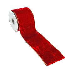 Red Velvet Ribbon with Tissue Back Finishing - ironyhome