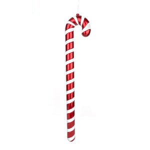 Red & White Glitter Red Christmas Candy Cane