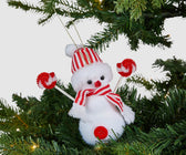 Red & White Striped Festive Snowman Tree Pick - ironyhome