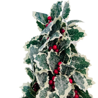 Red Winterberry and Holly Leaf Table Top - ironyhome
