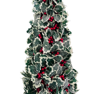 Red Winterberry and Holly Leaf Table Top - ironyhome