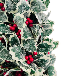 Red Winterberry and Holly Leaf Table Top - ironyhome