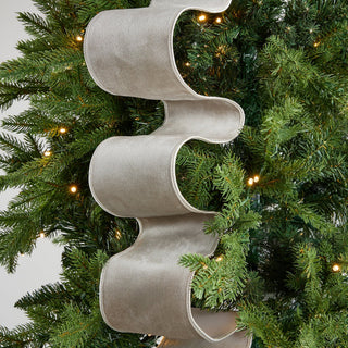 Reversible Silver Velvet Christmas Ribbon - ironyhome