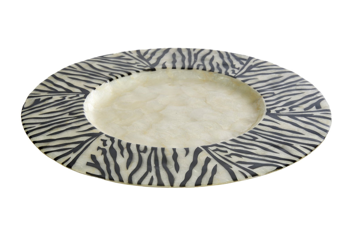 Lacquer Charger Plate in Animal print - Set of 4