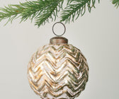 Rustic Copper & Pink Patterned Ball Ornament - Set of 6 - ironyhome