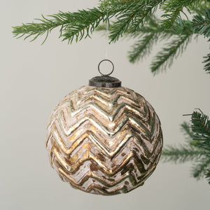 Rustic Copper & Pink Patterned Ball Ornament - Set of 6 - ironyhome